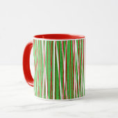 Christmas Crisscross, red and green マグカップ (正面左)