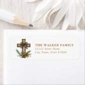 Christmas Cross Return Address Labels ラベル (インサイチュ)