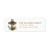 Christmas Cross Return Address Labels ラベル (正面)