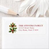 Christmas Cross Return Address Labels ラベル (インサイチュ)
