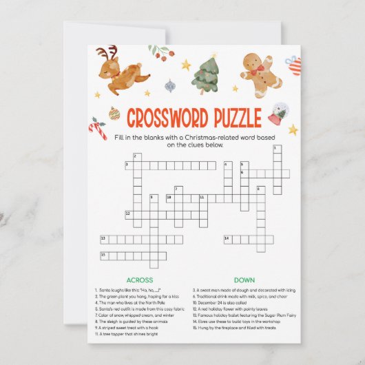 Christmas Crossword Puzzle Game シーズンカード (正面)