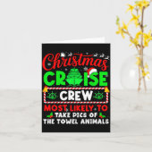 Christmas Cruise Crew Most Likely To Take Cs Towel カード (黄色い花)