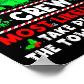 Christmas Cruise Crew Most Likely To Take Cs Towel ポスター (角)