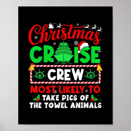 Christmas Cruise Crew Most Likely To Take Pics Tow ポスター (正面)