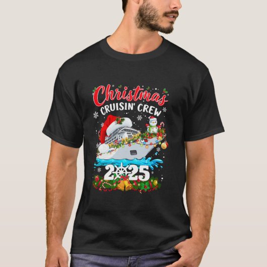 Christmas Cruisin Crew 2025 Matching Family Cruise Tシャツ (正面)