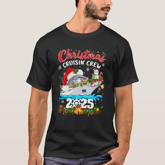 Christmas Cruisin Crew 2025 Matching Family Cruise Tシャツ (正面)
