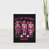 Christmas Crushing It Nutcracker - Funny Retro Ugl カード (正面)