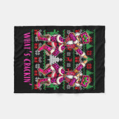 Christmas Crushing It Nutcracker - Funny Retro Ugl フリースブランケット (正面(横))