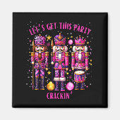 Christmas Crushing It Nutcracker - Funny Retro Ugl マグネット (正面)