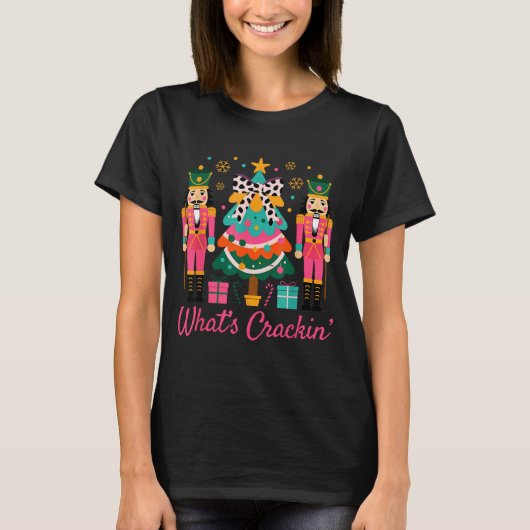 Christmas Crushing It Nutcracker - Funny Retro Ugl Tシャツ (正面)