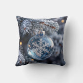 Christmas Crystal Snowflake Ornament クッション (裏面)