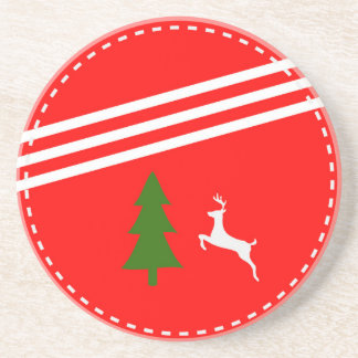Christmas Cup Holder Red コースター
