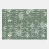 Christmas Cup of Hot Chocolate | Green ラッピングペーパーシート (正面3)