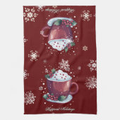 Christmas Cup of Hot Chocolate | Red キッチンタオル (縦)