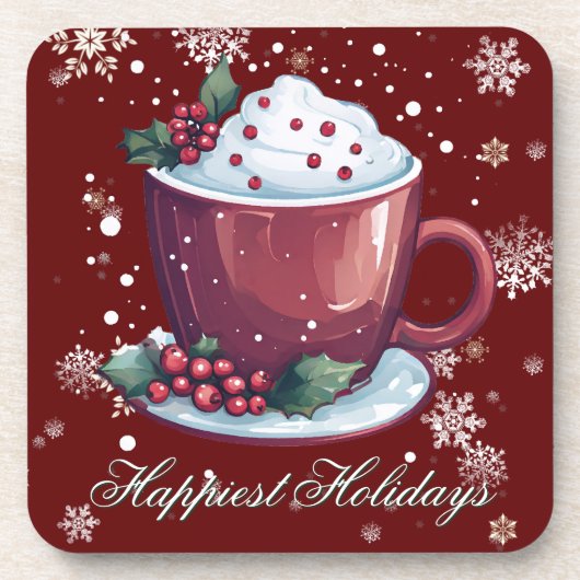 Christmas Cup of Hot Chocolate | Red コースター (正面)