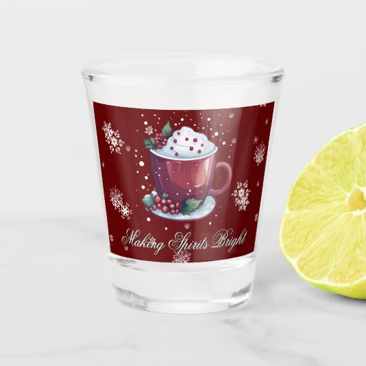 Christmas Cup of Hot Chocolate | Red Shot Glass ショットグラス (正面)