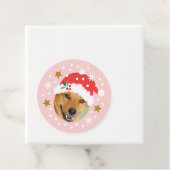 Christmas Custom Photo Name Funny Santa Pink Gift フェイバータグ (インサイチュ)
