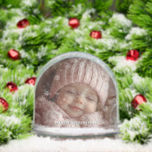 Christmas Custom Photos Snowflakes Snow Globe (クリスマス)