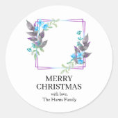 Christmas Custom Text Stickers Roll ラウンドシール (正面)