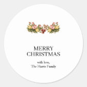 Christmas Custom Text Stickers Roll ラウンドシール (正面)