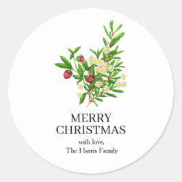 Christmas Custom Text Stickers Roll ラウンドシール