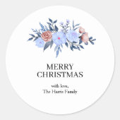 Christmas Custom Text Stickers Roll ラウンドシール (正面)