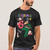 Christmas Customizable Family Crew Fun Black Tシャツ (正面)