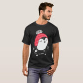 Christmas Cute Baby Penguin Wearing Winter Hat W_e Tシャツ (正面フル)