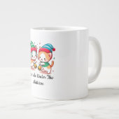 Christmas Cute Cat Meet Me Under The MistleToe ジャンボコーヒーマグカップ (正面右)