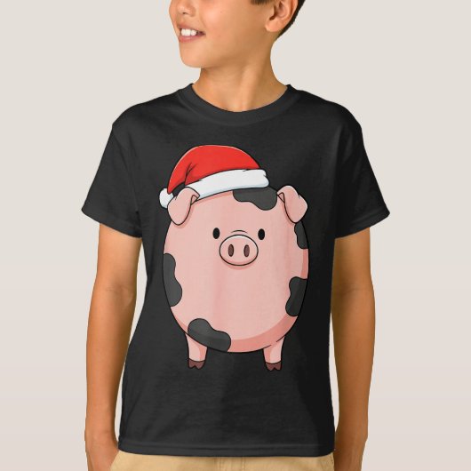 Christmas Cute G Round Nk G Holiday Art Tシャツ (正面)