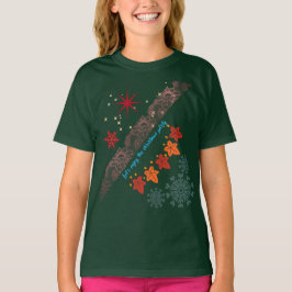 Christmas Cute Girl T-Shirt-Festive Holiday Outfit Tシャツ