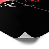 Christmas Cute Nk Flamingo String Lights T Shirt  ポスター (角)