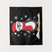 Christmas Cute Penguin タペストリー (正面)