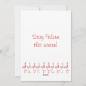    Christmas Cute Pink Flamingo  シーズンカード (裏面)