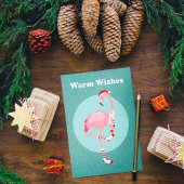 Christmas Cute Pink Flamingo シーズンカード