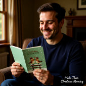 Christmas Cute Romantic Love Birds in Falling Snow カード