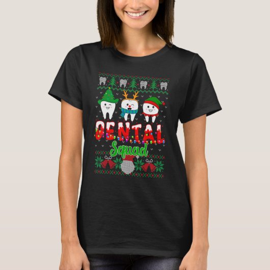 Christmas Cute Teeth Dental Assistant Xmas Dental  Tシャツ (正面)