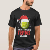 Christmas Cute Tennis Player Tシャツ (正面)