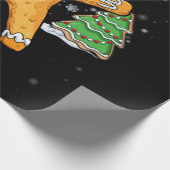 Christmas Dabbing Gingerbread Soccer Sport Santa ラッピングペーパー (角)