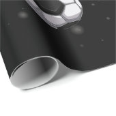 Christmas Dabbing Gingerbread Soccer Sport Santa ラッピングペーパー (ロールコーナー)