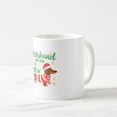 Christmas Dachshund Coffee Mug コーヒーマグカップ (正面右)
