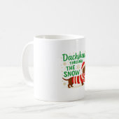 Christmas Dachshund Coffee Mug コーヒーマグカップ (正面左)