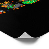 Christmas Dachshund Dog Weenie Merry Woofmas Dog M ポスター (角)