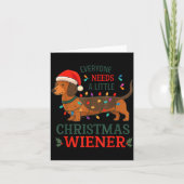 Christmas Dachshund Everyone Need Weiner Dog Pajam カード (正面)