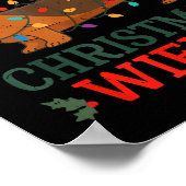 Christmas Dachshund Everyone Need Weiner Dog Pajam ポスター (角)