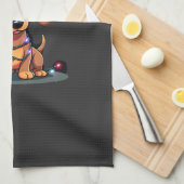 Christmas Dachshund Lights (1) キッチンタオル (四つ折り)