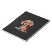 Christmas Dachshund Lights (1) ノートパッド (回転)
