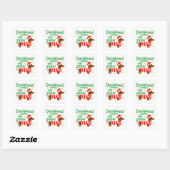 Christmas Dachshund Square Sticker スクエアシール (シート)