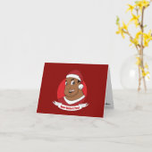 Christmas dad/ young man cartoon カード (黄色い花)