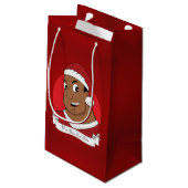 Christmas dad/ young man cartoon スモールペーパーバッグ (裏面アングル)